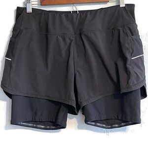 Athleta Medium Black Athletic Shorts Biker Tennis Shorts